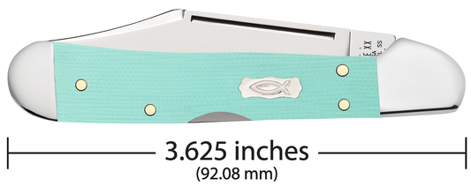 W.R. Case XX Knives Mini Copperlock Seafoam Green G-10 18109 Stainless Pocket Knife