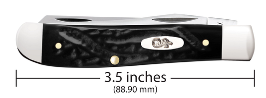 W.R. Case XX Knives Mini Trapper Rough Black Synthetic Stainless 18237 Pocket Knife