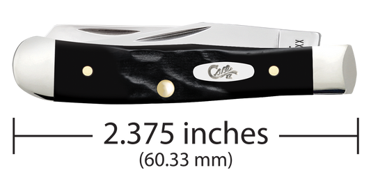 W.R. Case XX Knives Tiny Trapper Rough Black Synthetic 18241 Stainless Pocket Knife