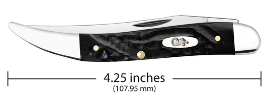 W.R. Case XX Knives Medium Toothpick Rough Black Synthetic 18242 Stainless Pocket Knife