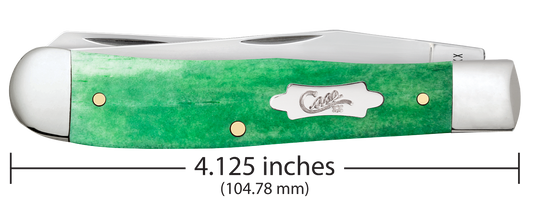 W.R. Case XX Knives Trapper Smooth Emerald Green Bone 19940 Stainless Pocket Knife