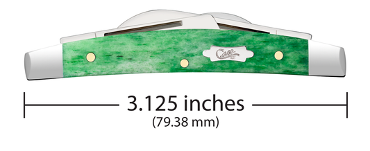 W.R. Case XX Knives Small Congress Emerald Green Bone 19945 Stainless Pocket Knife
