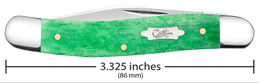 W.R. Case XX Knives Medium Jack Smooth Emerald Green Bone Tru-Sharp Stainless 19946 Pocket Knife
