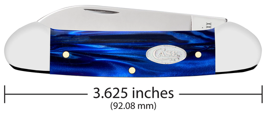 W.R. Case XX Knives Canoe Blue Pearl Kirinite 23447 Stainless Pocket Knife