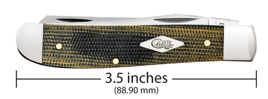 W.R. Case XX Knives Mini Trapper Green & Black Micarta 23472 Stainless Pocket Knife
