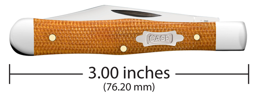 W.R. Case XX Knives Natural Canvas Micarta Swell Center Jack Stainless 23694 Pocket Knife