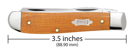 W.R. Case XX Knives Natural Canvas Micarta Mini Trapper Stainless 23695 Pocket Knife