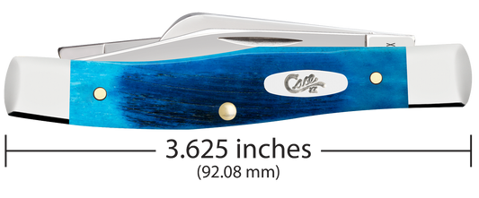 W.R. Case XX Knives Medium Stockman Sawcut Caribbean Blue Bone 25579 Stainless Pocket Knife