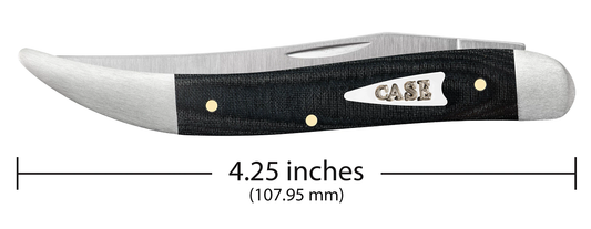 W.R. Case XX Knives Medium Toothpick Black Micarta 27819 Stainless Pocket Knife