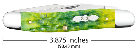W.R. Case XX Knives Muskrat Jigged Green Apple Bone 27866 Stainless Pocket Knife