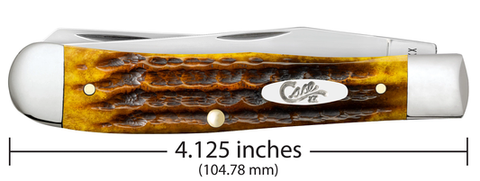 W.R. Case XX Knives Trapper Heritage Honeycomb Bone 32270 Stainless Pocket Knife