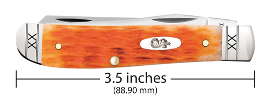 W.R. Case XX Knives Mini Trapper Jigged Cayenne Bone 35809 Stainless Pocket Knife