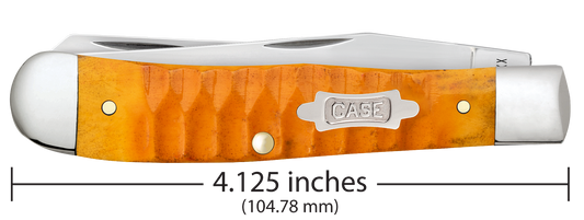 W.R. Case XX Knives Trapper Gator Jig Persimmon Orange Bone 38070 Carbon Steel Pocket Knife