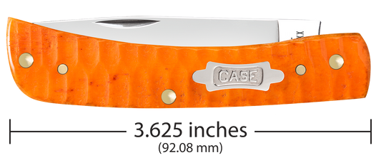 W.R. Case XX Knives Sod Buster Jr Gator Jig Persimmon Orange Bone 38074 Carbon Steel Pocket Knife