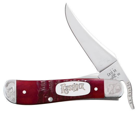 W.R. Case XX Knives Russlock 25th Anniversary 3- Set 52022 w/ Illuminated Display
