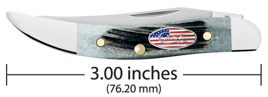 W.R. Case XX Knives Toothpick Stars & Stripes Gray Bone 53064 Stainless Pocket Knife