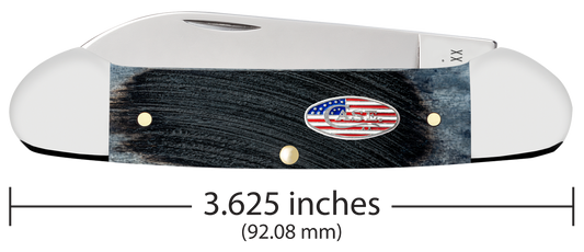 W.R. Case XX Knives Canoe Stars & Stripes Gray Bone 53065 Stainless Pocket Knife