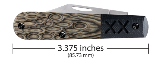 W.R. Case XX Knives Barlow XR Crossroads Jigged Luna Richlite S35VN Steel 53165 Pocket Knife