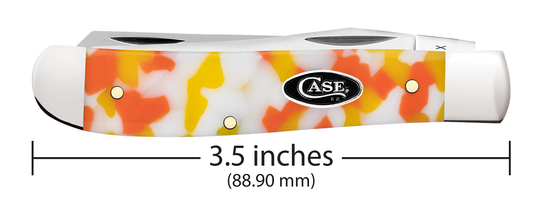 W.R. Case XX Knives Mini Trapper 53751 Candy Corn Kirinite Stainless Steel Pocket Knife