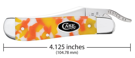 W.R. Case XX Knives Russlock 53752 Candy Corn Kirinite Stainless Steel Pocket Knife