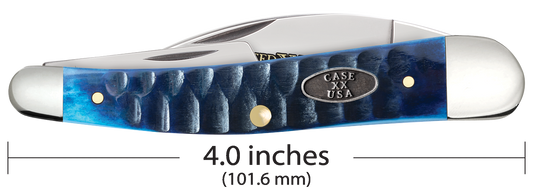 W.R. Case XX Knives Seahorse Whittler Limited Edition Gator Jig Ocean Blue Bone 53983 Stainless Pocket Knife