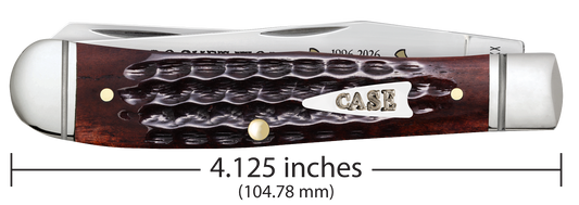 W.R. Case XX Knives Mini Trapper Pocket Knife Worn 30th Mahogany Bone 55231 Stainless Pocket Knife