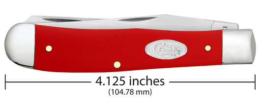 W.R. Case XX Knives Trapper 56980 White SparXX Knives Red Delrin Stainless Steel Pocket Knife