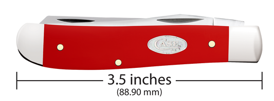 W.R. Case XX Knives Mini Trapper 56981 White SparXX Knives Red Delrin Stainless Steel Pocket Knife