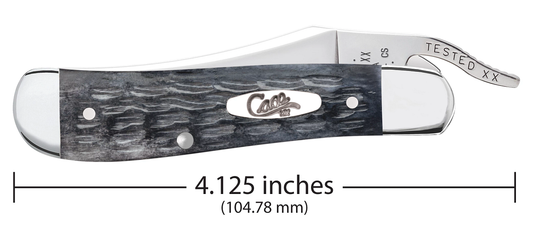 W.R. Case XX Knives Russlock Jigged Gray Bone 58420 Carbon Steel Pocket Knife