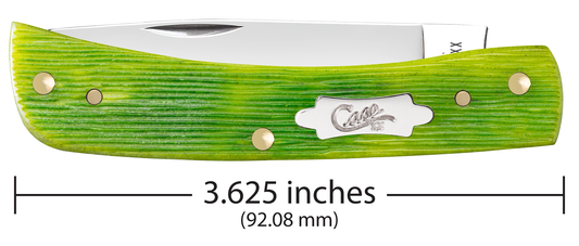 W.R. Case XX Knives Sodbuster Jr 61044 Barnboard Jig Lime Green Bone Stainless Steel Pocket Knife