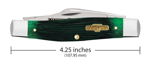 W.R. Case XX Knives Large Stockman Limited Series Bermuda Green Bone 61872 Stainless Pocket Knife