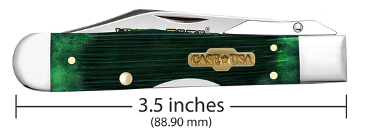W.R. Case XX Knives Cheetah Cub Limited Series Bermuda Green Bone 61876 Stainless Pocket Knife