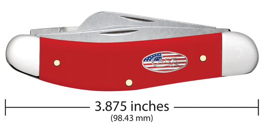 W.R. Case XX Knives Sowbelly Stockman American Workman Red Synthetic 73934 Carbon Steel Pocket Knife