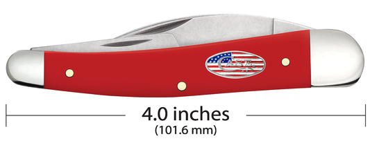 W.R. Case XX Knives Seahorse Whittler American Workman Red Synthetic 73938 Carbon Steel Pocket Knife