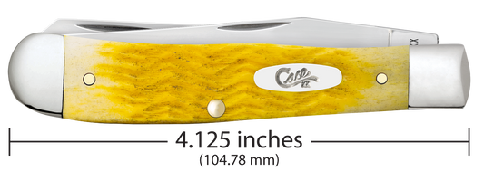 W.R. Case XX Knives Trapper Platts Jig Yellow Bone 75310 Stainless Pocket Knife