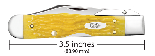 W.R. Case XX Knives Cheetah Cub Platts Jig Yellow Bone 75317 Stainless Pocket Knife