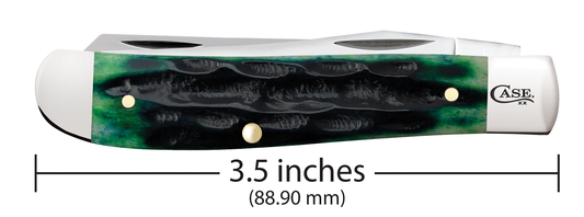 W.R. Case XX Knives Deep Canyon Hunter Green Bone Mini Trapper 75834 Pocket Knife