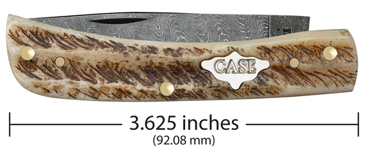 W.R. Case XX Knives Sodbuster Jr 77461 Damascus Vintage Bone 1/1400 Pocket Knife