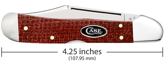 W.R. Case XX Knives Copperlock 1st Run Dark Red Micarta 82276 Carbon Steel 1/250 Pocket Knife