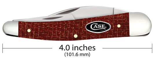 W.R. Case XX Knives Seahorse Whittler 1st Run Dark Red Burlap Micarta 82277 Carbon Steel 1/250 Pocket Knife