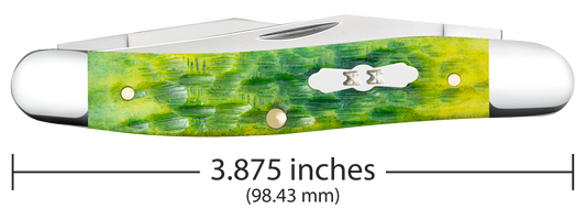 W.R. Case XX Knives Muskrat 1st Run Jigged Green Apple Bone 87868 Stainless 1/250 Pocket Knife