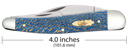 W.R. Case XX Knives Seahorse Whittler 1st Run Blue Sycamore Wood 93738 Stainless 1/250 Pocket Knife