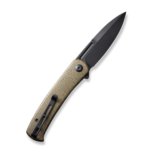 CIVIVI Knives™ Caetus Liner Lock C21025C-3 Green Burlap Micarta 14C28N Stainless Steel Pocket Knife
