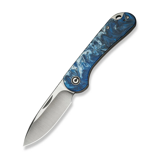 CIVIVI Knives™ Elementum Slip-joint C18062AJ-4 Blue Ocean Resin 14C28N Stainless Steel Pocket Knife