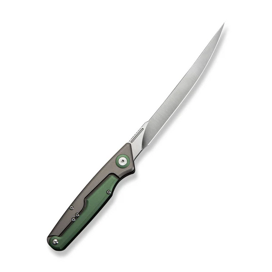 CIVIVI Knives™ Shawka Folding Fillet Liner Lock C22029B-3 Green & Gray Anodized Aluminum 14C28N Stainless Steel Knife