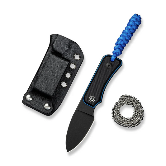 CIVIVI Knives™ Baby Banter Fixed Blade C23045-1 Black & Blue G10 Nitro-V Stainless Steel Knife