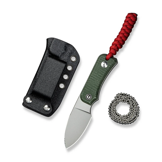 CIVIVI Knives™ Baby Banter Fixed Blade C23045-2 Green Canvas Micarta Nitro-V Stainless Steel Knife