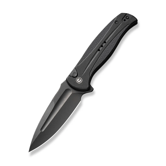 CIVIVI Knives™ Incindie Button Lock C23053-1 Black G10 14C28N Stainless Steel Pocket Knife