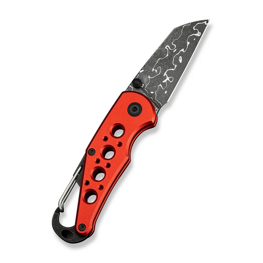 CIVIVI Knives™ Pragma Button Lock C23062B-DS1 Red Aluminum Damascus Steel Pocket Knife