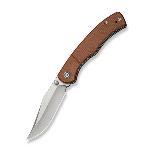 CIVIVI Knives™ Clingman Liner Lock C23065-3 Brown Canvas Micarta Nitro-V Stainless Steel Pocket Knife